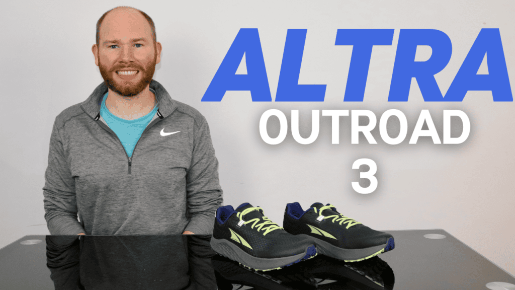 Picture of James McCormack sitting at a desk provide a review of the Altra Outroad 3