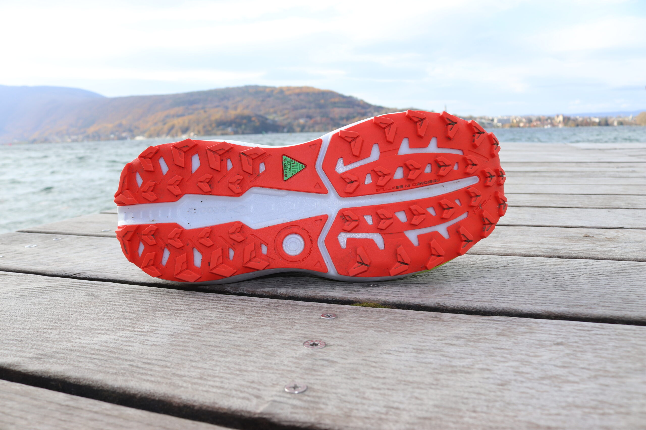 Picture of the outsole of the Brooks Caldera 7