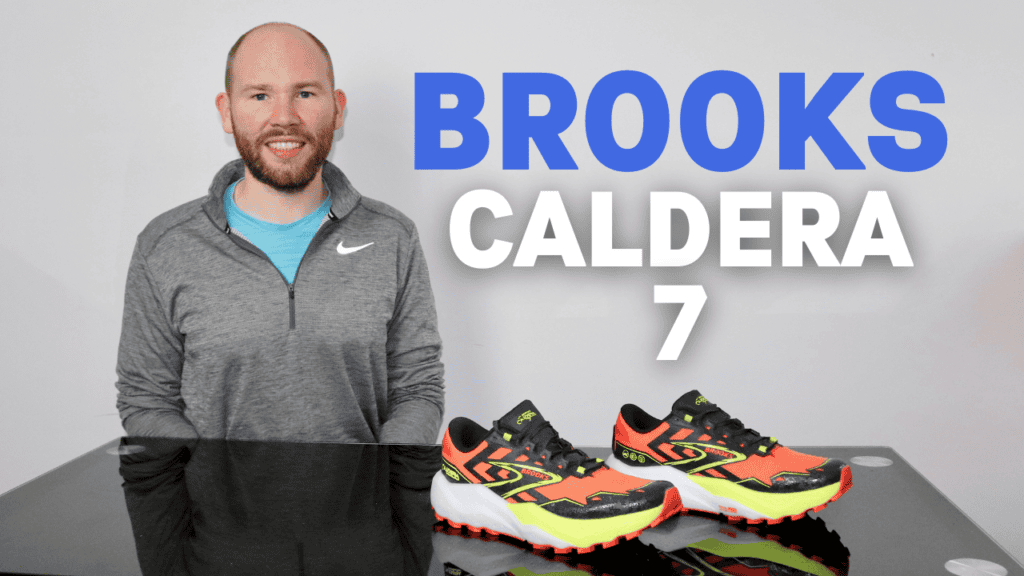 Picture of James McCormack providing a review of the Brooks Caldera 7