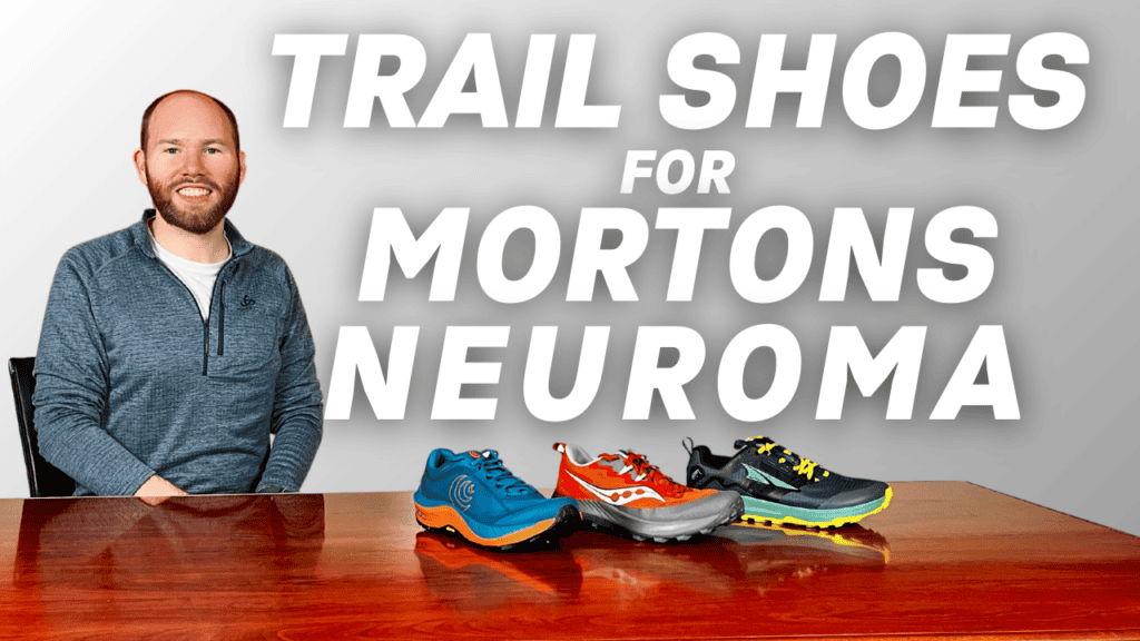 Picture of James McCormack sitting at a desk providing a review of the best Trail Shoes for Mortons Neuroma