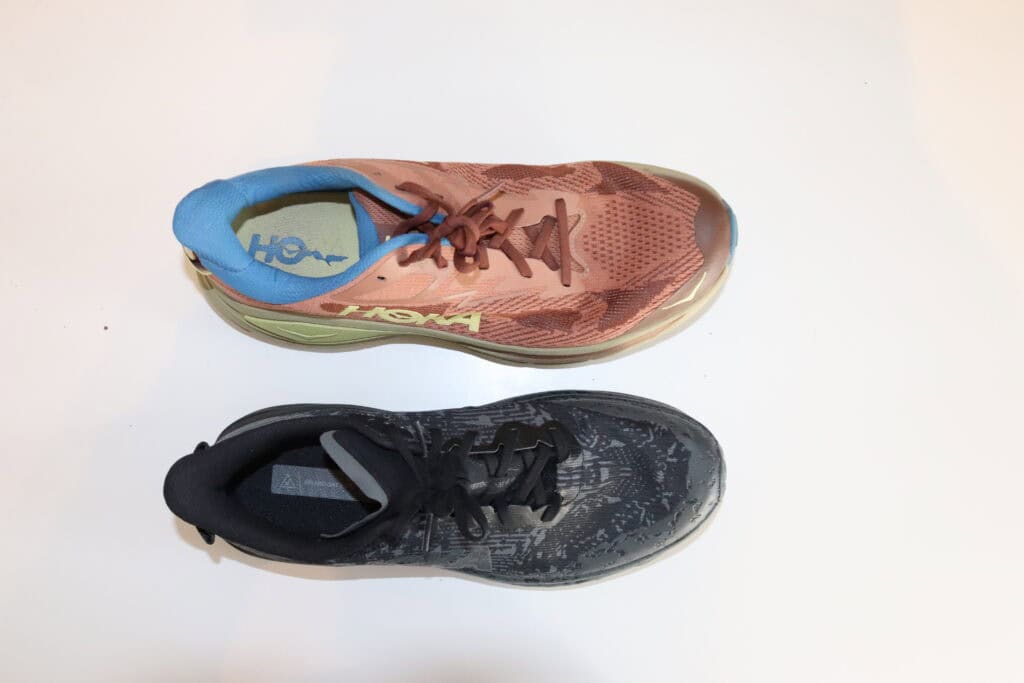 Photo of the Hoka Challenger 8 vs Speedgoat 6 upper 