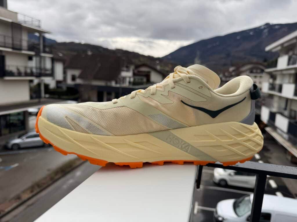Photo of the hoka speedgoat 7 medial side